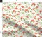 Watercolor Botanical Insects Organic Green Red Custom Printed Fabric by Spoonflower Various Fabrics by the Yard or Fat Quarter